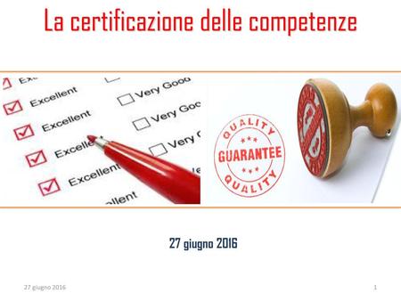 La certificazione delle competenze