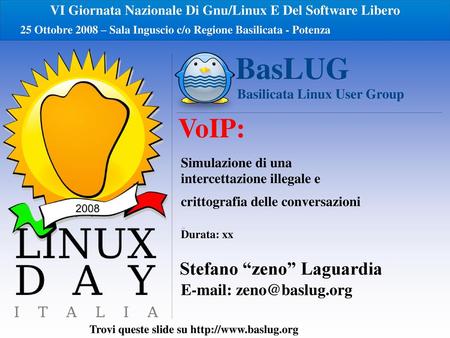 VI Giornata Nazionale Di Gnu/Linux E Del Software Libero