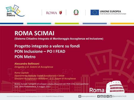 ROMA SCIMAI Progetto integrato a valere su fondi