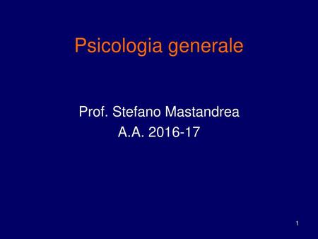 Prof. Stefano Mastandrea A.A