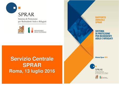 Servizio Centrale SPRAR Roma, 13 luglio 2016
