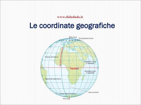 Le coordinate geografiche