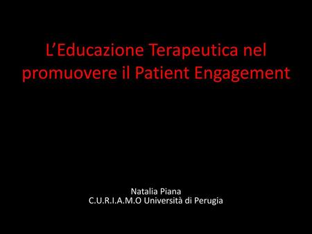 L’Educazione Terapeutica nel promuovere il Patient Engagement