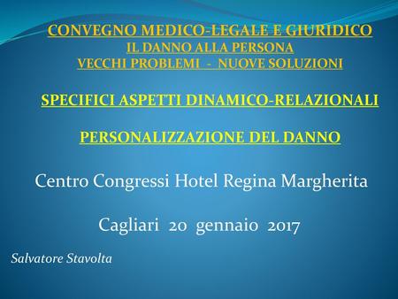 Centro Congressi Hotel Regina Margherita Cagliari 20 gennaio 2017