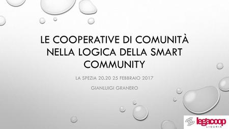 Le cooperative di comunità nella logica della smart community
