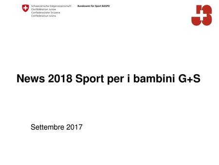 News 2018 Sport per i bambini G+S