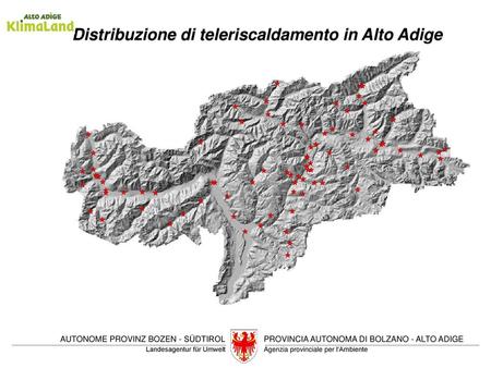 Distribuzione di teleriscaldamento in Alto Adige