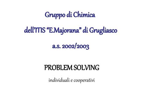 dell’ITIS “E.Majorana” di Grugliasco