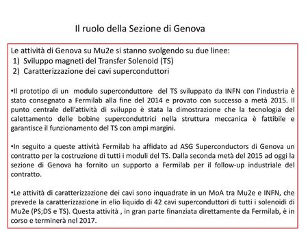 Il ruolo della Sezione di Genova