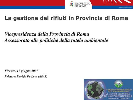 La gestione dei rifiuti in Provincia di Roma