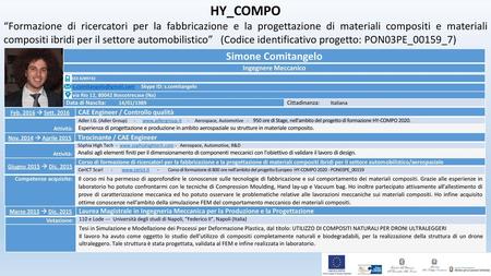 HY_COMPO “Formazione di ricercatori per la fabbricazione e la progettazione di materiali compositi e materiali compositi ibridi per il settore automobilistico”