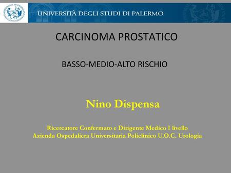 CARCINOMA PROSTATICO BASSO-MEDIO-ALTO RISCHIO Nino Dispensa