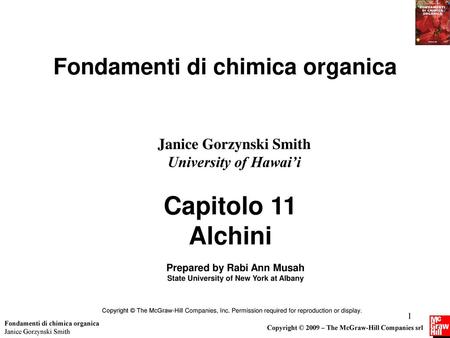Capitolo 11 Alchini Fondamenti di chimica organica
