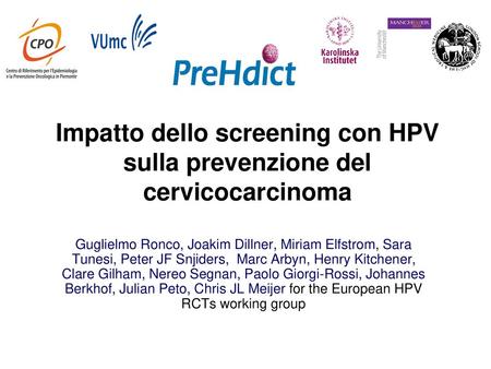 Impatto dello screening con HPV sulla prevenzione del cervicocarcinoma
