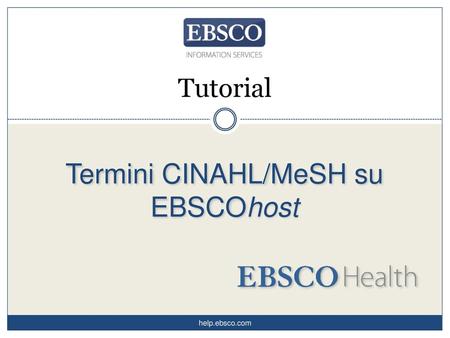 Termini CINAHL/MeSH su EBSCOhost