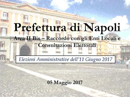 Elezioni Amministrative dell’11 Giugno 2017