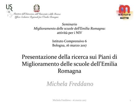 Seminario Miglioramento delle scuole dell’Emilia Romagna:
