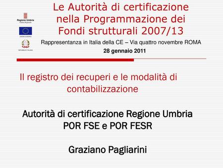 Autorità di certificazione Regione Umbria