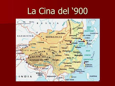 La Cina del ‘900.
