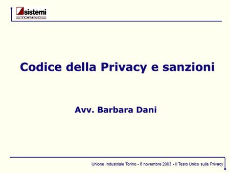 Codice della Privacy e sanzioni