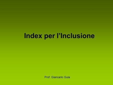 Index per l’Inclusione