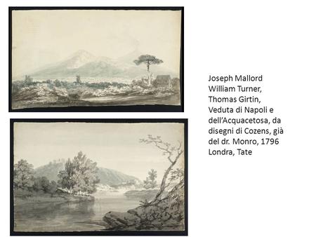 Joseph Mallord William Turner, Thomas Girtin, Veduta di Napoli e dell’Acquacetosa, da disegni di Cozens, già del dr. Monro, 1796 Londra, Tate.