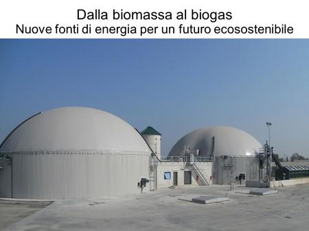 Dalla biomassa al biogas