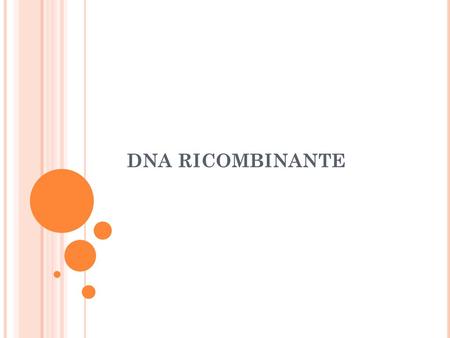 DNA RICOMBINANTE.