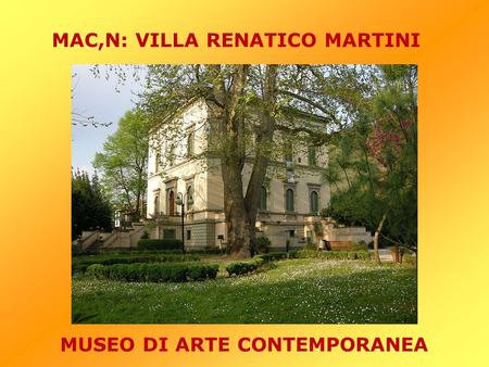 MAC,N: VILLA RENATICO MARTINI MUSEO DI ARTE CONTEMPORANEA.