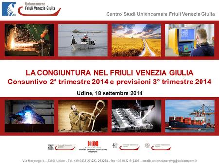 Centro Studi Unioncamere Friuli Venezia Giulia Via Morpurgo 4 - 33100 Udine - Tel. +39 0432 273223 273224 - fax +39 0432 512408 -