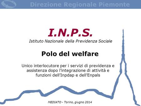 I.N.P.S. Polo del welfare Istituto Nazionale della Previdenza Sociale