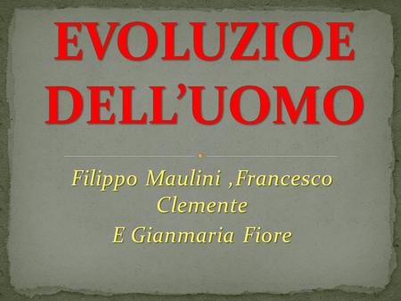Filippo Maulini ,Francesco Clemente E Gianmaria Fiore