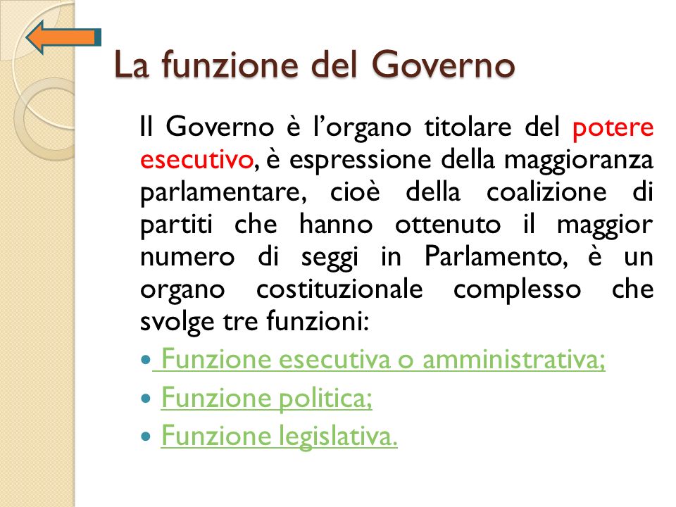 Il governo ppt video online scaricare for Struttura del parlamento italiano
