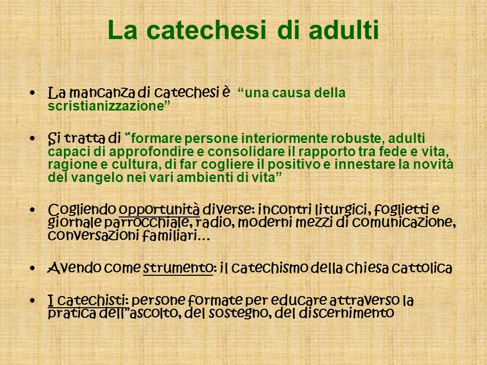 Image result for Photos catechesis Italiano/ italiani per cattolici