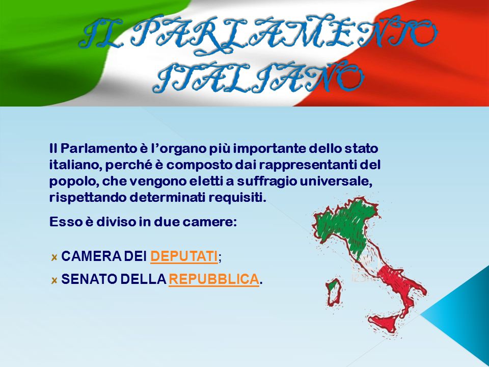 Esso diviso in due camere ppt scaricare for Numero deputati parlamento italiano