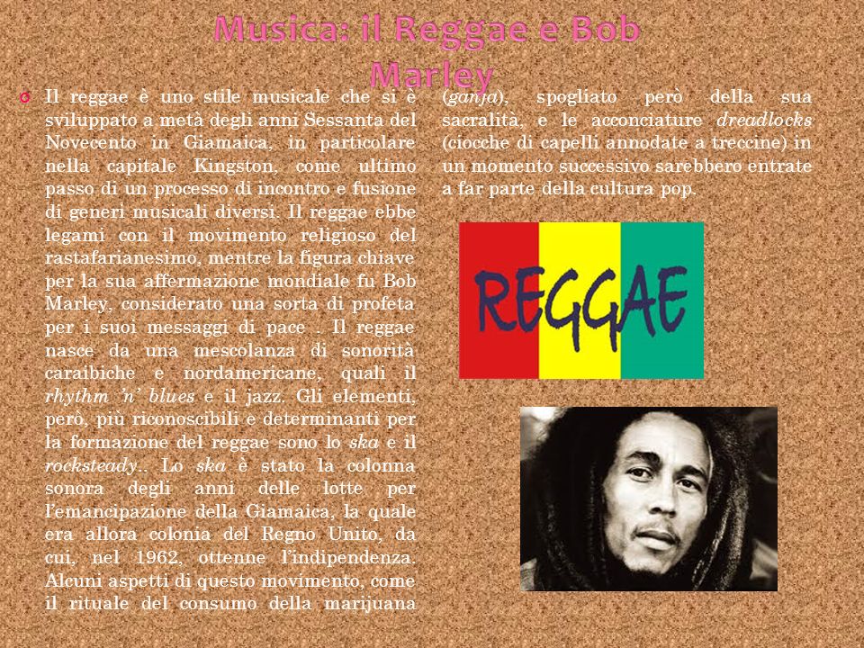 Musica: il Reggae e Bob Marley