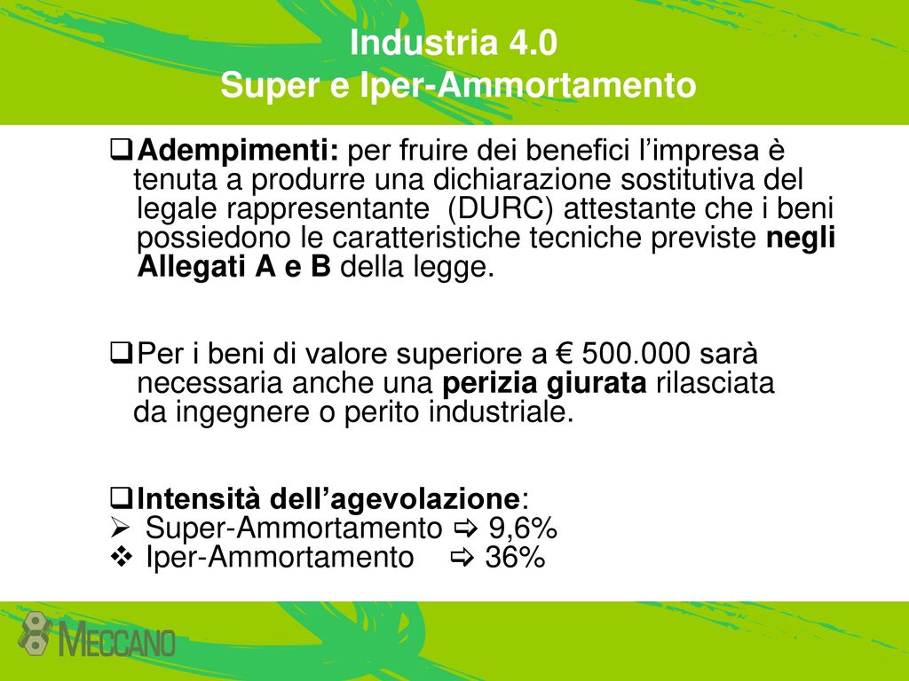 Industria 4.0 Super e Iper-Ammortamento