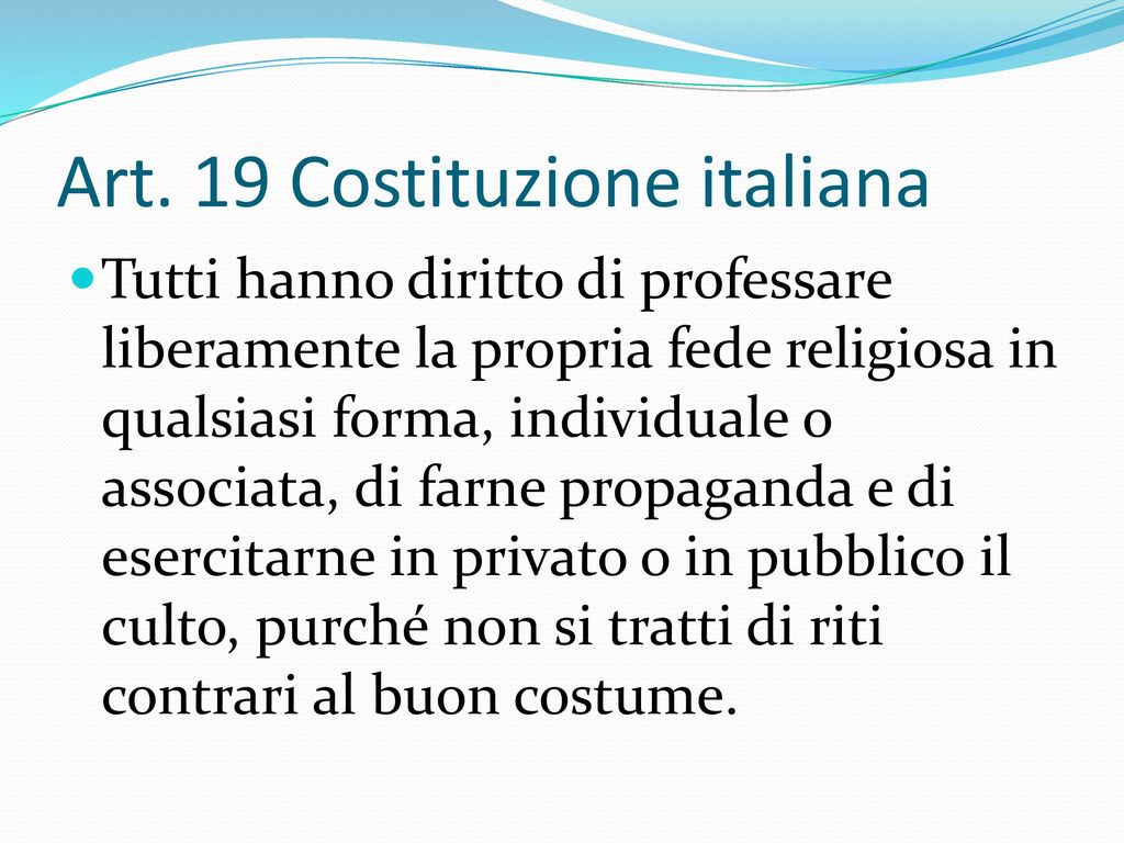 Art. 19 Costituzione italiana