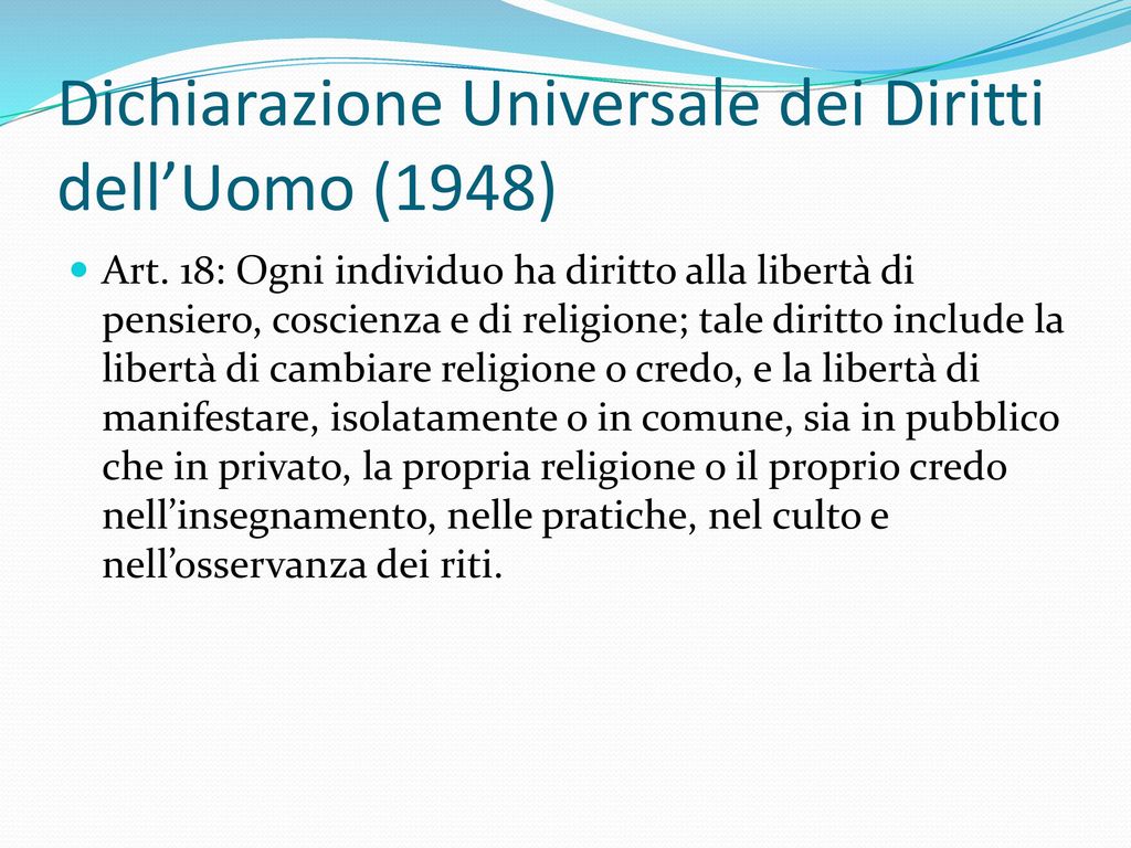 Dichiarazione Universale dei Diritti dell’Uomo (1948)