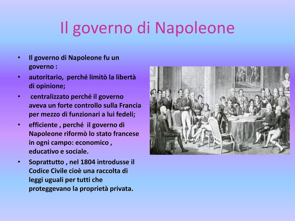 Il governo di Napoleone