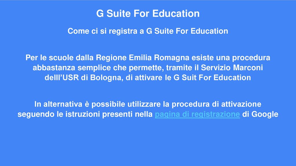 Come ci si registra a G Suite For Education