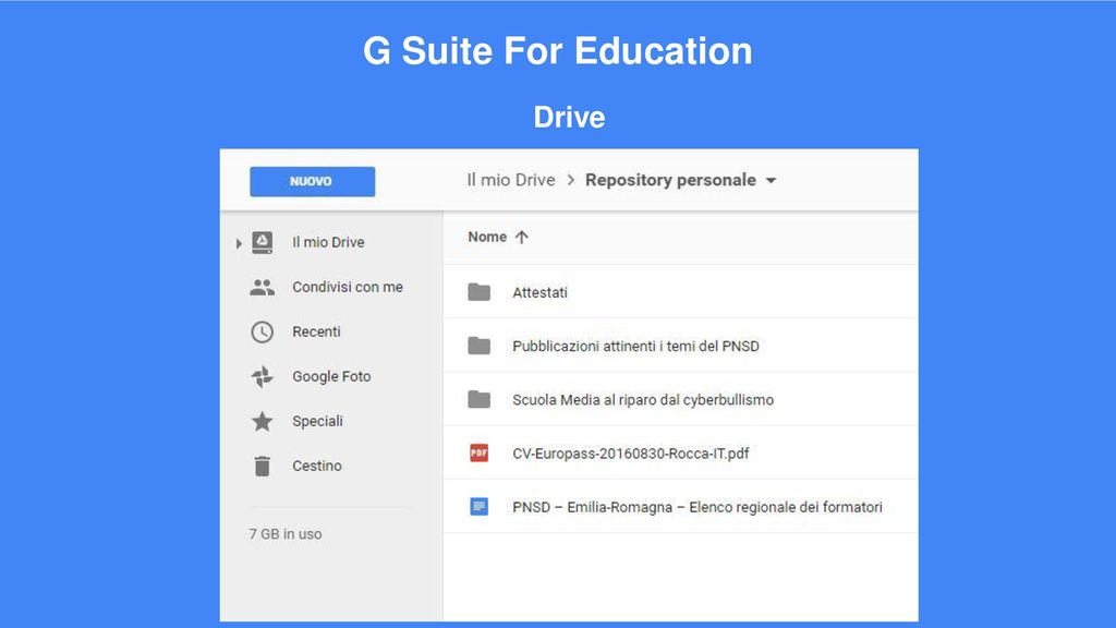 G Suite For Education Drive
