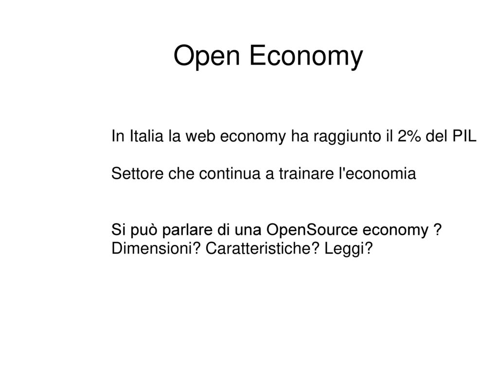 Open Economy In Italia la web economy ha raggiunto il 2% del PIL