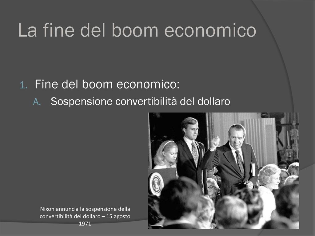 La fine del boom economico