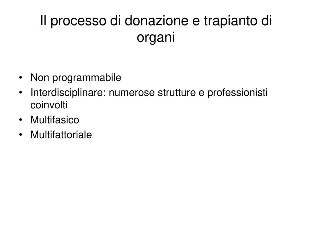 Il processo di donazione e trapianto di organi