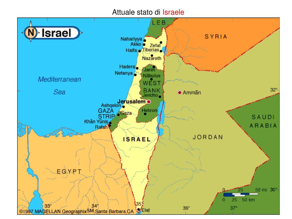 Attuale stato di Israele