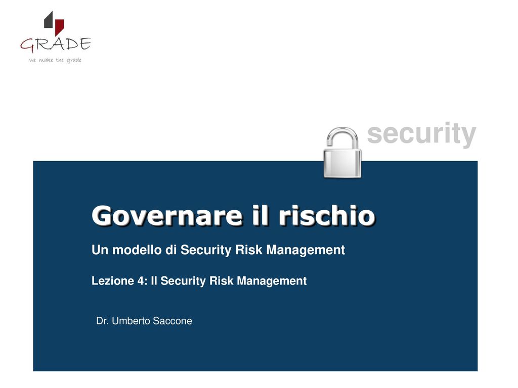 Un modello di Security Risk Management