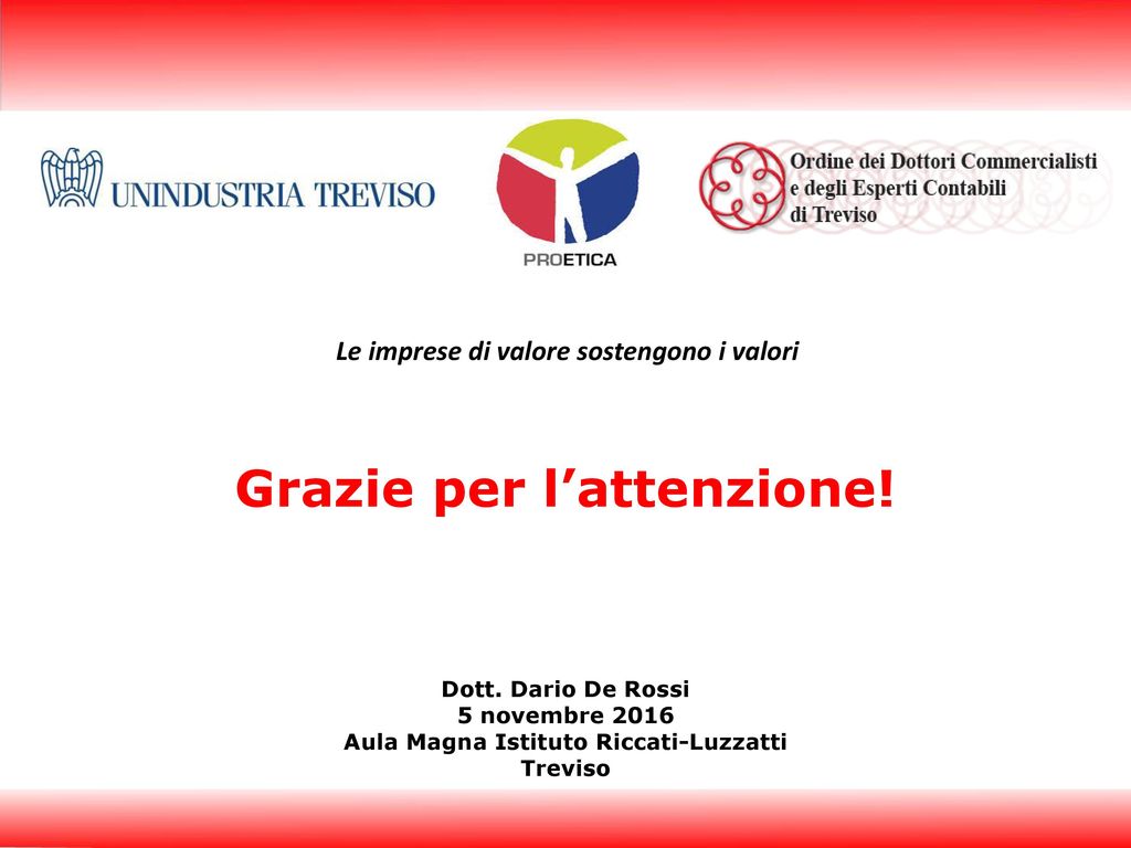 Grazie per l’attenzione! Aula Magna Istituto Riccati-Luzzatti Treviso