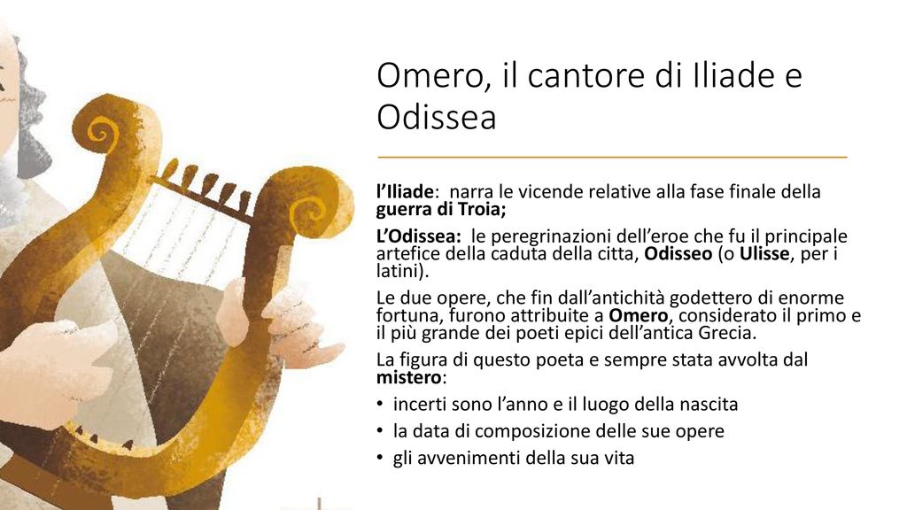 Omero, il cantore di Iliade e Odissea