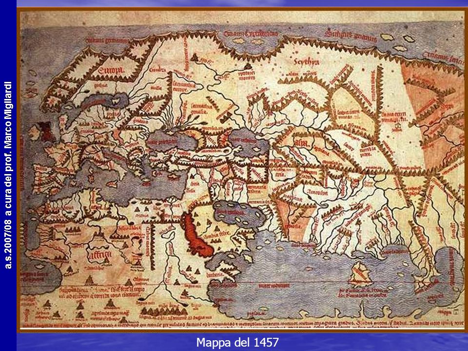 Mappa del XIV secolo Mappa del 1457